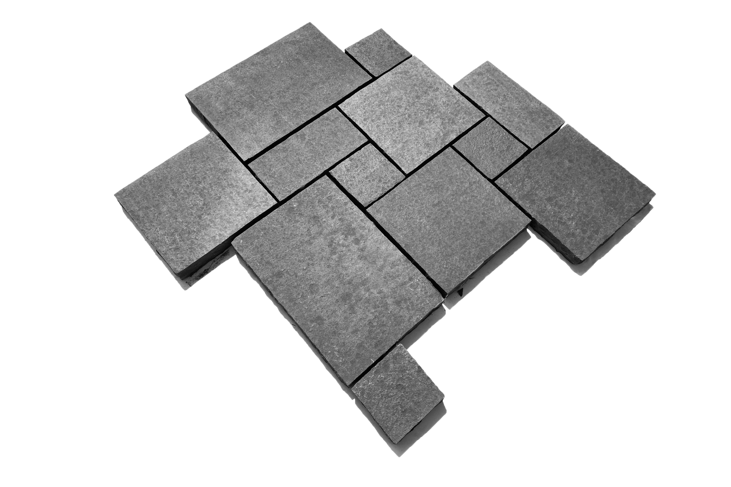 Bagira Basalt Pflasterplatte gespalten (Nr. 371)    