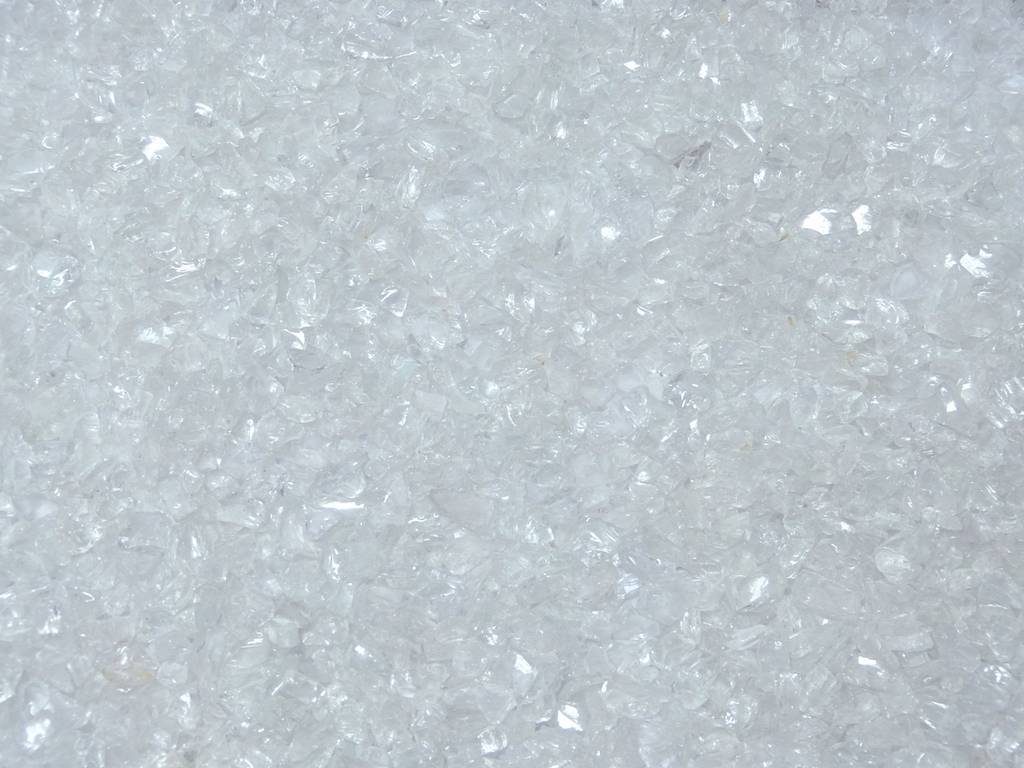 Glas weiß Splitt