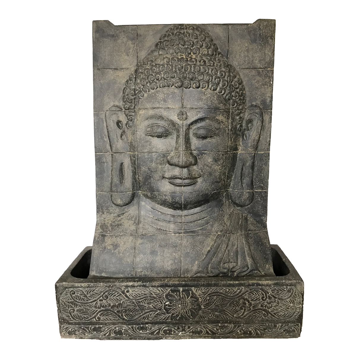 Wasserspiel Buddha Relief, Steinguss*